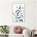 Picture of Blue Flower Sketch I _GroupedProduct_Rectangle_Portrait_Canvas_Framed_