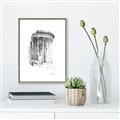 Picture of Greek Column Sketch _GroupedProduct_Rectangle_Portrait_Canvas_Framed_