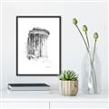 Picture of Greek Column Sketch _GroupedProduct_Rectangle_Portrait_Canvas_Framed_