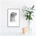 Picture of Greek Column Sketch _GroupedProduct_Rectangle_Portrait_Canvas_Framed_