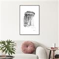 Picture of Greek Column Sketch _GroupedProduct_Rectangle_Portrait_Canvas_Framed_