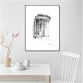 Picture of Greek Column Sketch _GroupedProduct_Rectangle_Portrait_Canvas_Framed_