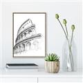 Picture of Colosseum Sketch _GroupedProduct_Rectangle_Portrait_Canvas_Framed_