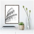 Picture of Colosseum Sketch _GroupedProduct_Rectangle_Portrait_Canvas_Framed_