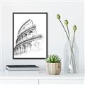 Picture of Colosseum Sketch _GroupedProduct_Rectangle_Portrait_Canvas_Framed_