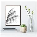 Picture of Colosseum Sketch _GroupedProduct_Rectangle_Portrait_Canvas_Framed_