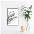 Picture of Colosseum Sketch _GroupedProduct_Rectangle_Portrait_Canvas_Framed_