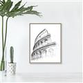 Picture of Colosseum Sketch _GroupedProduct_Rectangle_Portrait_Canvas_Framed_