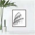 Picture of Colosseum Sketch _GroupedProduct_Rectangle_Portrait_Canvas_Framed_