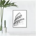 Picture of Colosseum Sketch _GroupedProduct_Rectangle_Portrait_Canvas_Framed_
