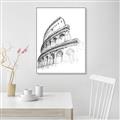 Picture of Colosseum Sketch _GroupedProduct_Rectangle_Portrait_Canvas_Framed_