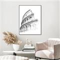 Picture of Colosseum Sketch _GroupedProduct_Rectangle_Portrait_Canvas_Framed_