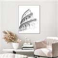 Picture of Colosseum Sketch _GroupedProduct_Rectangle_Portrait_Canvas_Framed_