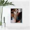 Picture of Colour Block Lady  _GroupedProduct_Rectangle_Portrait_Canvas_Framed_