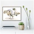 Picture of White Hydrangea in a Vase _GroupedProduct_Rectangle_Landscape_Canvas_Framed_