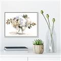Picture of White Hydrangea in a Vase _GroupedProduct_Rectangle_Landscape_Canvas_Framed_