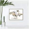 Picture of White Hydrangea in a Vase _GroupedProduct_Rectangle_Landscape_Canvas_Framed_