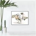 Picture of White Hydrangea in a Vase _GroupedProduct_Rectangle_Landscape_Canvas_Framed_
