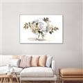 Picture of White Hydrangea in a Vase _GroupedProduct_Rectangle_Landscape_Canvas_Framed_