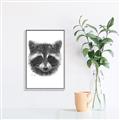Picture of Raccoon Sketch _GroupedProduct_Rectangle_Portrait_Canvas_Framed_