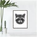 Picture of Raccoon Sketch _GroupedProduct_Rectangle_Portrait_Canvas_Framed_