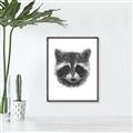 Picture of Raccoon Sketch _GroupedProduct_Rectangle_Portrait_Canvas_Framed_