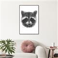 Picture of Raccoon Sketch _GroupedProduct_Rectangle_Portrait_Canvas_Framed_