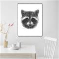 Picture of Raccoon Sketch _GroupedProduct_Rectangle_Portrait_Canvas_Framed_