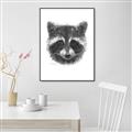 Picture of Raccoon Sketch _GroupedProduct_Rectangle_Portrait_Canvas_Framed_