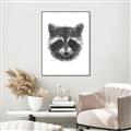 Picture of Raccoon Sketch _GroupedProduct_Rectangle_Portrait_Canvas_Framed_