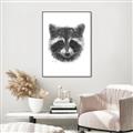 Picture of Raccoon Sketch _GroupedProduct_Rectangle_Portrait_Canvas_Framed_