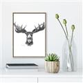 Picture of Moose Sketch _GroupedProduct_Rectangle_Portrait_Canvas_Framed_