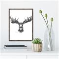 Picture of Moose Sketch _GroupedProduct_Rectangle_Portrait_Canvas_Framed_