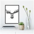 Picture of Moose Sketch _GroupedProduct_Rectangle_Portrait_Canvas_Framed_