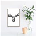 Picture of Moose Sketch _GroupedProduct_Rectangle_Portrait_Canvas_Framed_