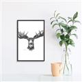 Picture of Moose Sketch _GroupedProduct_Rectangle_Portrait_Canvas_Framed_
