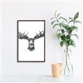 Picture of Moose Sketch _GroupedProduct_Rectangle_Portrait_Canvas_Framed_