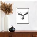 Picture of Moose Sketch _GroupedProduct_Rectangle_Portrait_Canvas_Framed_