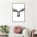 Picture of Moose Sketch _GroupedProduct_Rectangle_Portrait_Canvas_Framed_