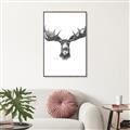 Picture of Moose Sketch _GroupedProduct_Rectangle_Portrait_Canvas_Framed_