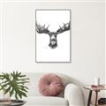 Picture of Moose Sketch _GroupedProduct_Rectangle_Portrait_Canvas_Framed_