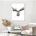 Picture of Moose Sketch _GroupedProduct_Rectangle_Portrait_Canvas_Framed_