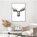 Picture of Moose Sketch _GroupedProduct_Rectangle_Portrait_Canvas_Framed_