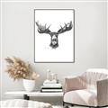 Picture of Moose Sketch _GroupedProduct_Rectangle_Portrait_Canvas_Framed_