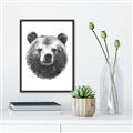 Picture of Bear Sketch _GroupedProduct_Rectangle_Portrait_Canvas_Framed_