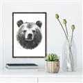 Picture of Bear Sketch _GroupedProduct_Rectangle_Portrait_Canvas_Framed_