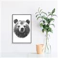 Picture of Bear Sketch _GroupedProduct_Rectangle_Portrait_Canvas_Framed_