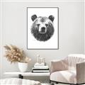 Picture of Bear Sketch _GroupedProduct_Rectangle_Portrait_Canvas_Framed_