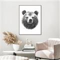 Picture of Bear Sketch _GroupedProduct_Rectangle_Portrait_Canvas_Framed_