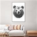 Picture of Bear Sketch _GroupedProduct_Rectangle_Portrait_Canvas_Framed_